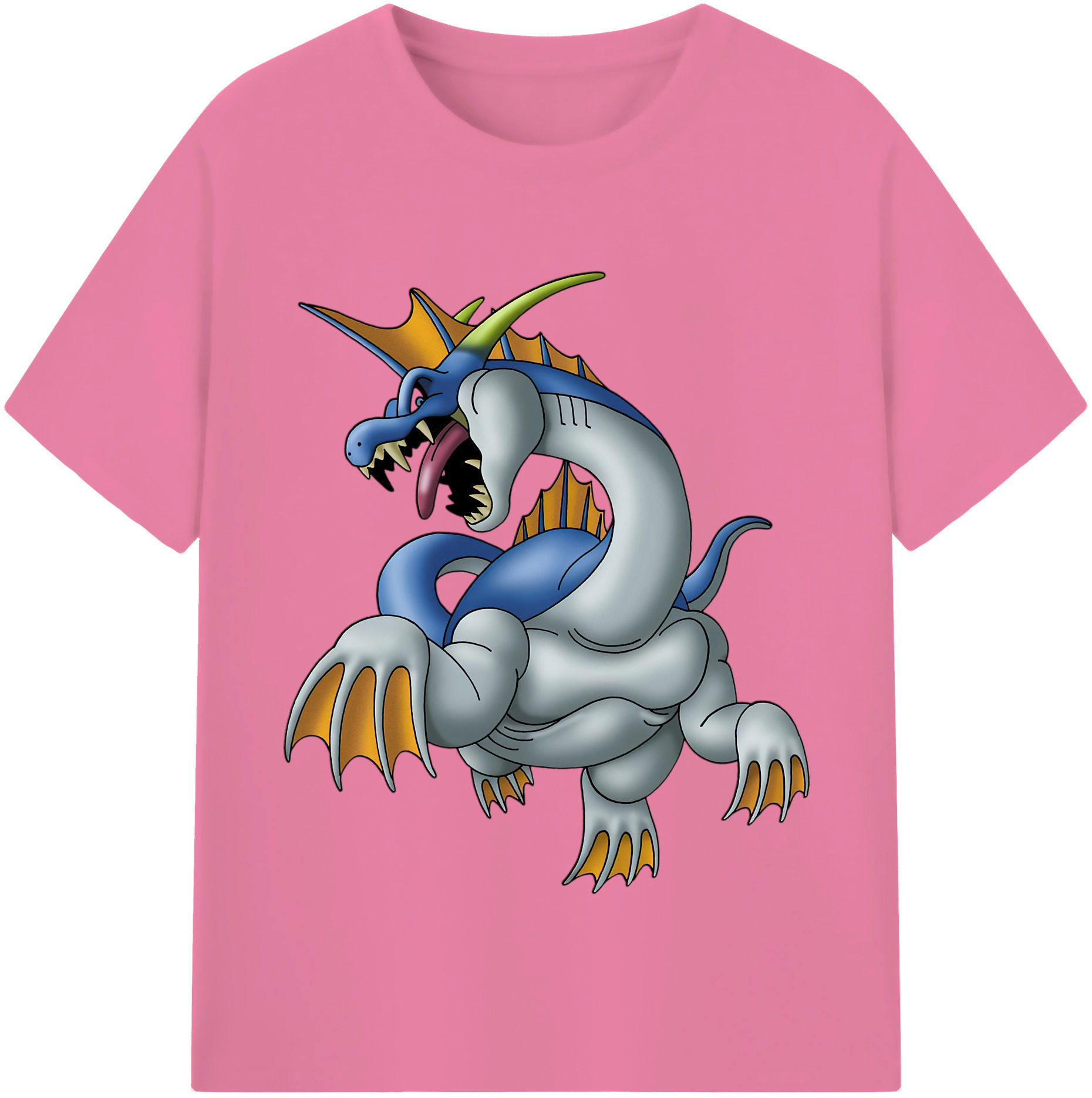 （画像用） ドラゴンクエスト Doragon Kuesuto Dragon Quest 綿100％半袖Tシャツ（フロントプリント）